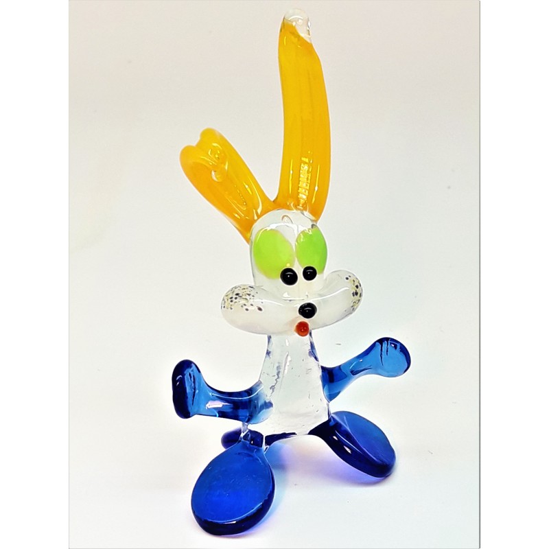 Стеклянная фигурка Зайчик smal-009 6-7 см Стеклянная фигурка Зайчик smal-009 6-7 см